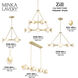 Zill LED 27.75 inch Lily Gold Chandelier Ceiling Light